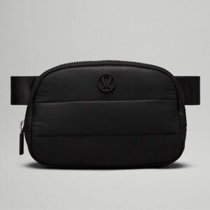 lululemon athletica | Unisex Black Quilted Everywhere Belt Bag ‘Wunder Puff” OS